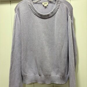 Pact Sweater Women Size Large Marsala Honeycomb Chunky Knit Organic Cotton